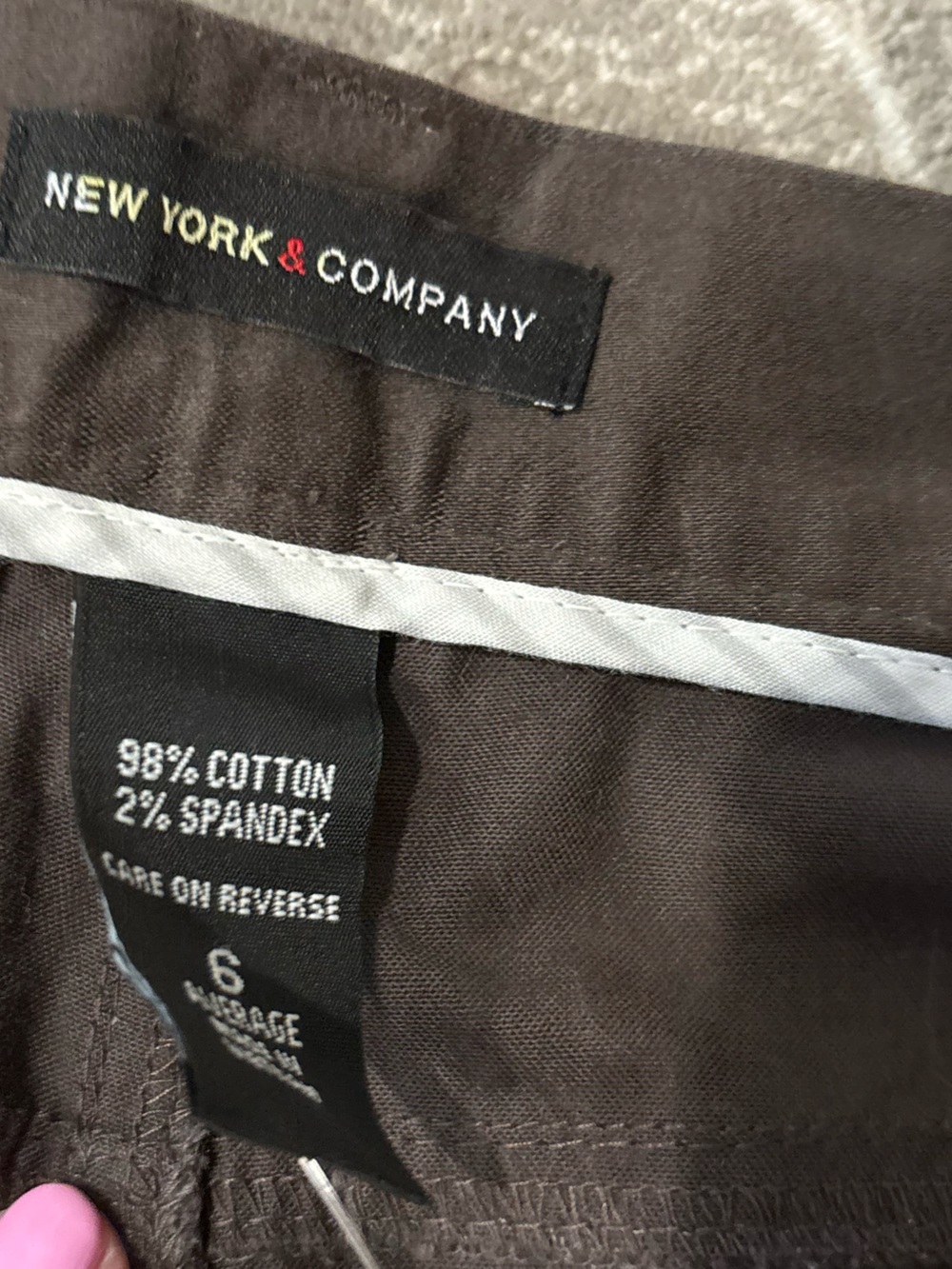 NWT ✨ New York & Company Brown Straight-Leg Women’s Jeans size 6 - Picture 4 of 6
